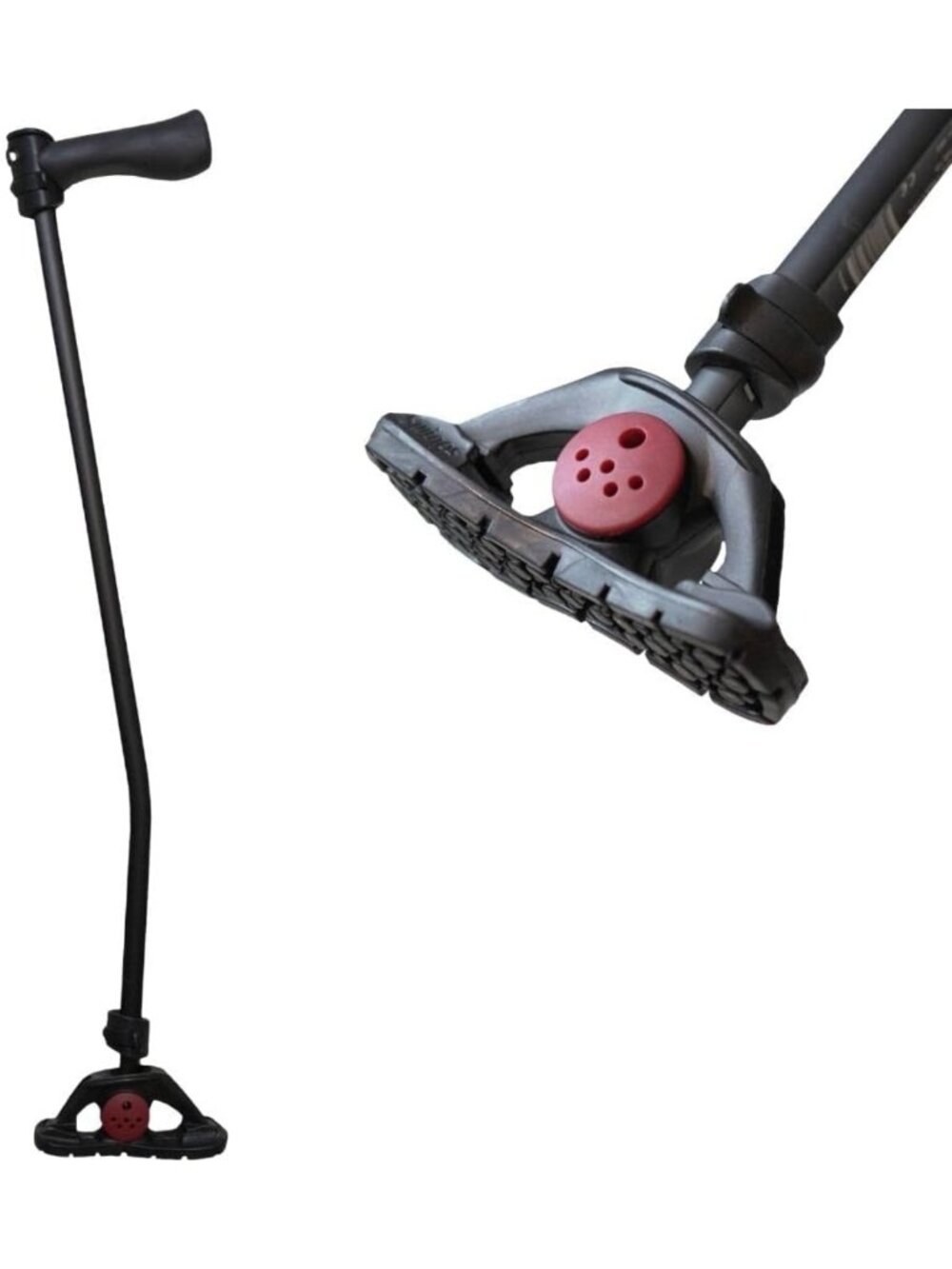 Lightweight Adjustable Walking Cane with Articulating Tip & Ergonomic Grip